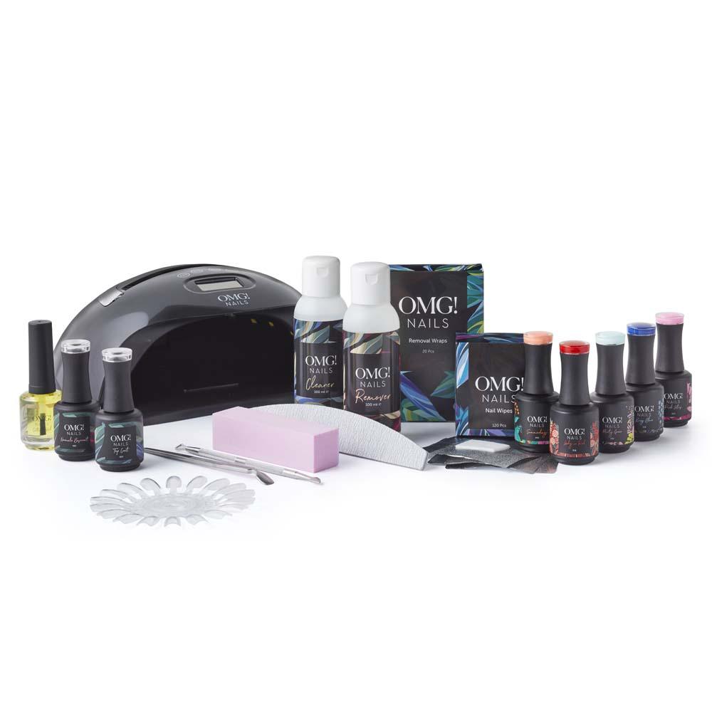 Gellak Starterspakket met lamp en 5 kleuren - OMG! Nails